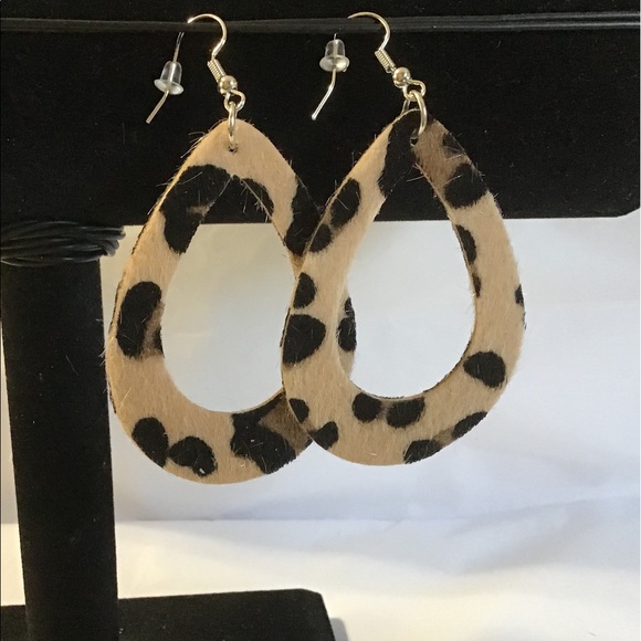 Jewelry - 3 for $15 Faux Leather Open Teardrop Earring